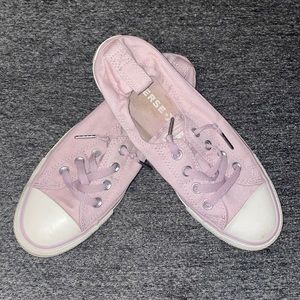 Lavender slip on converse